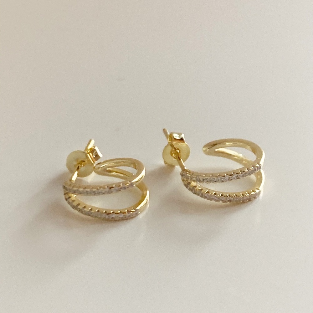 NEW SHASHI Pave Earrings